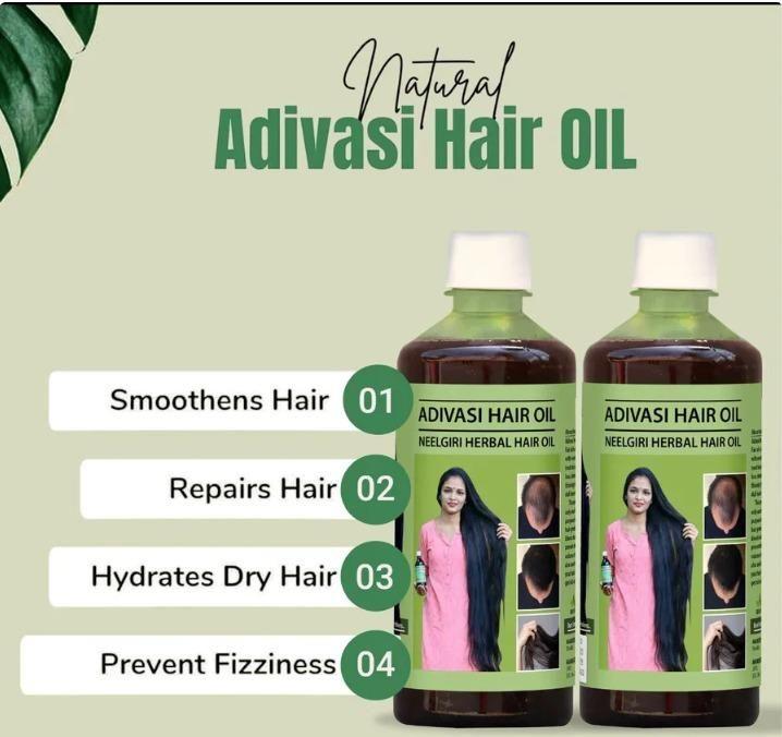 Adivasi Neelgiri Herbal Hair Oil.