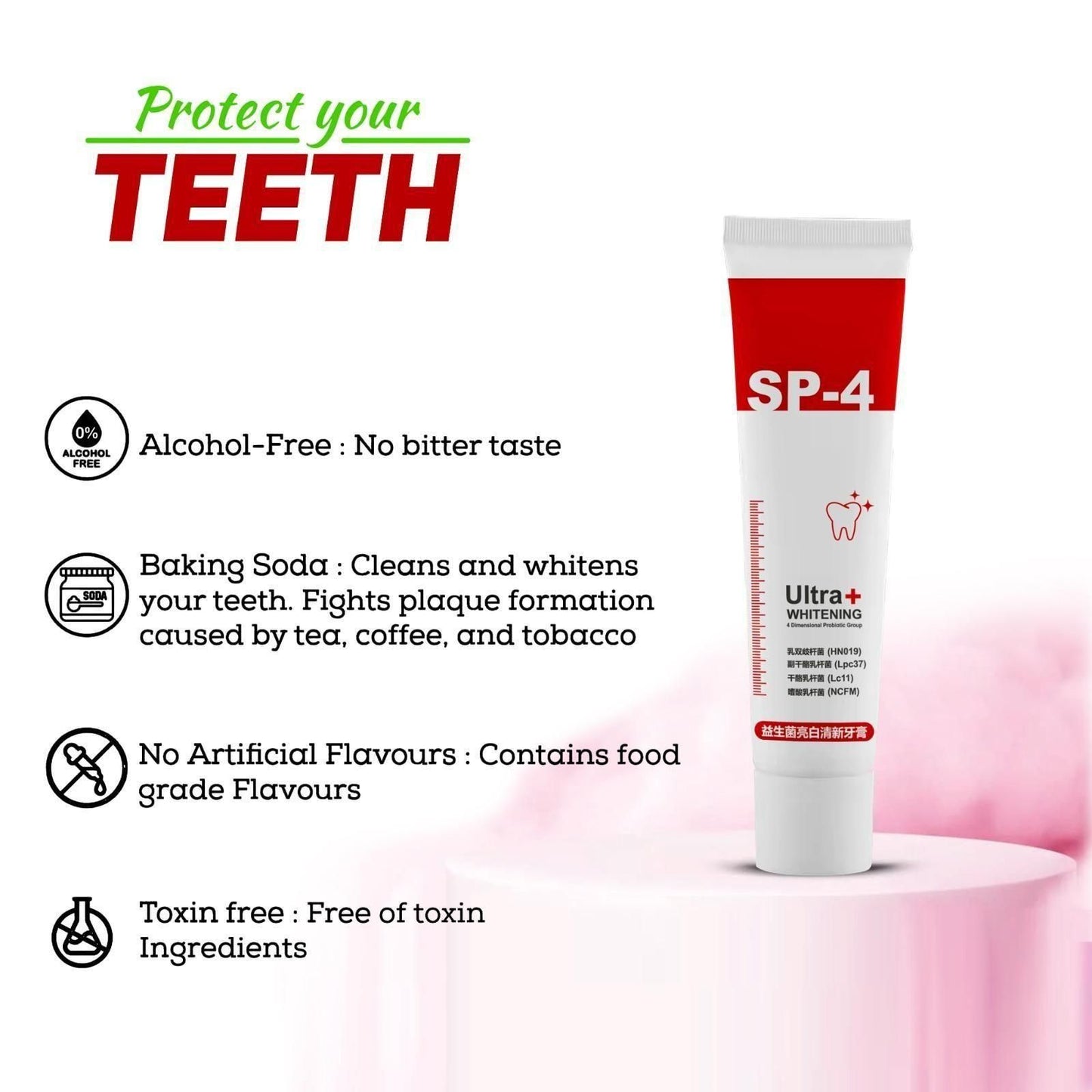 🌟🦷 Probiotic Intensive Teeth Whitening Toothpaste