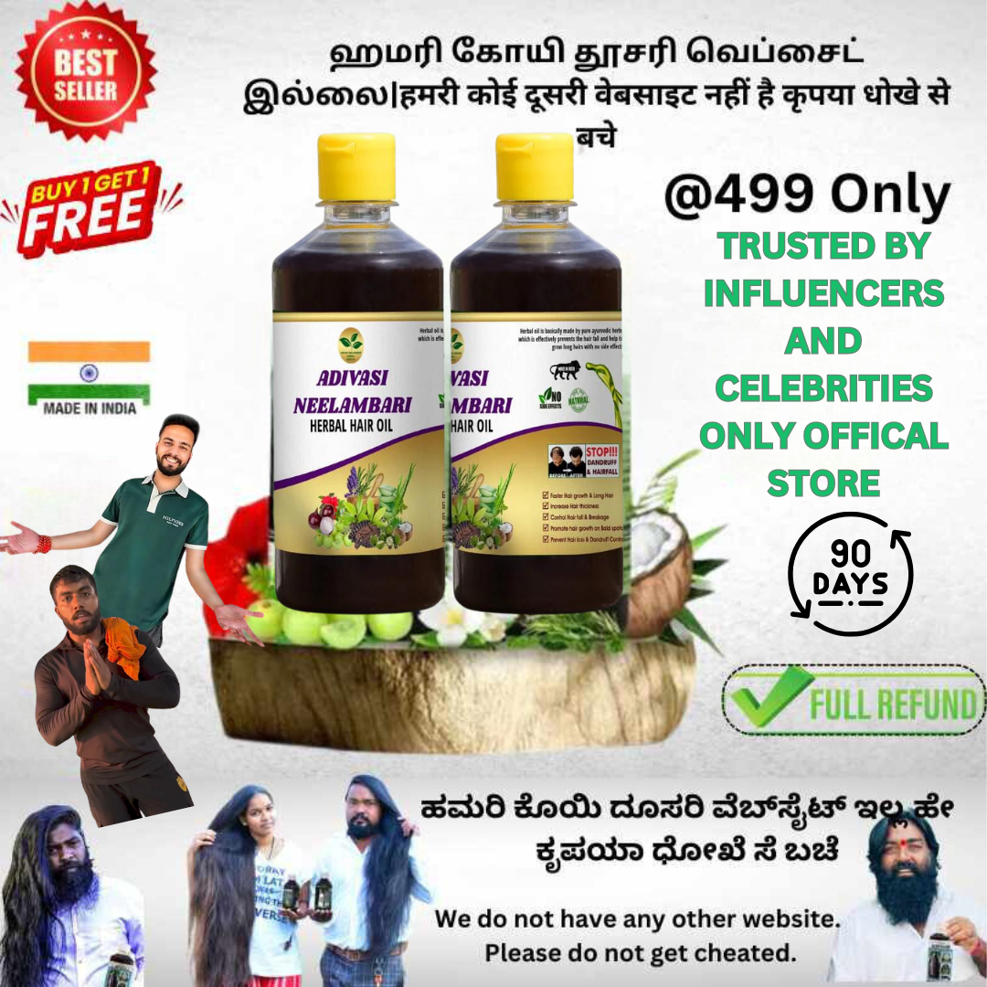 ORIGINAL ADIVASI NEELGIRI HERBAL HAIR OIL -