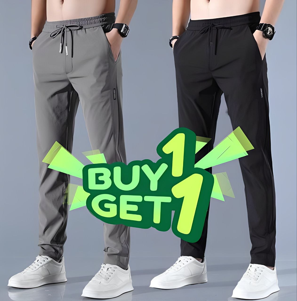 💥Buy 1 Get 1 Free💥 Premium Men's Lycra Track Pants ✨